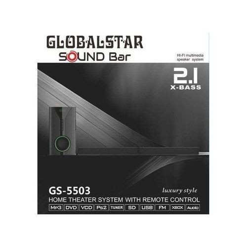 Global Star Sound Bar System Channel GS-5503 Hifi Enabled Speakers - Black
