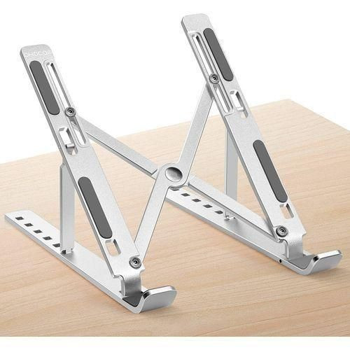 Portable Laptop Stand, PHOCAR Laptop Holder For Desk, Aluminum Adjustable Laptop Stand For IPad, MacBook Pro,Tablets And Laptops, Such As Lenovo ThinkPad, Dell Inspiron Suitable For 14" Laptops And Smaller - Sliver...