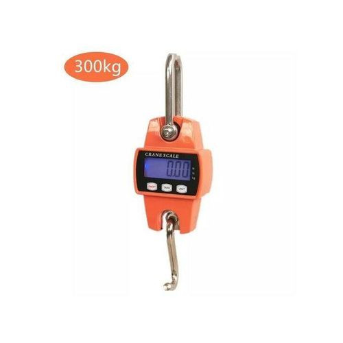 Crane 300 Kgs Cast Iron Weighing Scale With Clear Digital Screen-Orange Blue