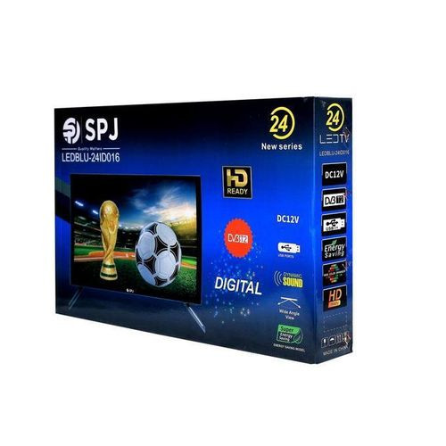 SPJ 24 Inch DVB/T2 Full Screen Digital Tv ( Solar Compatible )- Black
