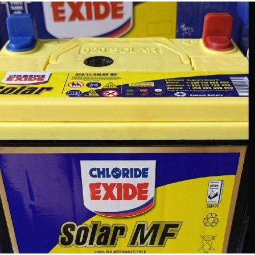 Exide 40AH Chloride , MF solar battery, 100% Maintenance -Free- yellow