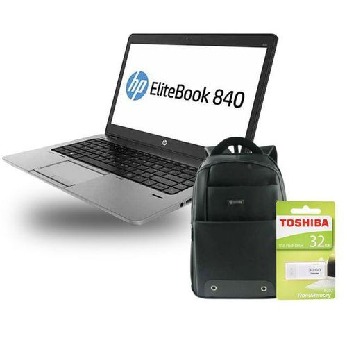 Hp Refurbished Elitebook 840 G2 8GB RAM And 1000GB HARD DISK- With Free Bag & 32GB Flash Drive.