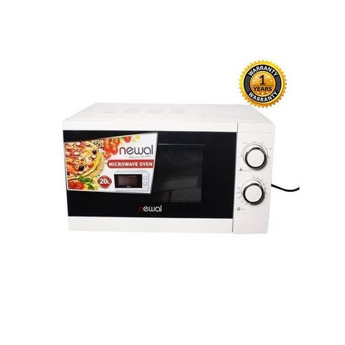 Newal Microwave Oven 20 Litres With A Mirror Door - Silver, White