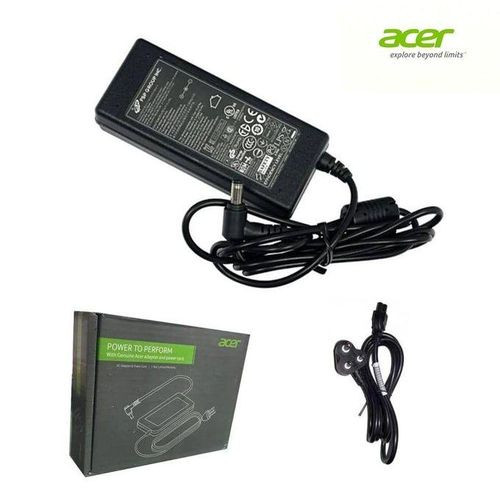 Fullset Acer 65w Original Charger ,19v 3.42a For Acer Aspire, Travelmate And Timeline Series Laptops