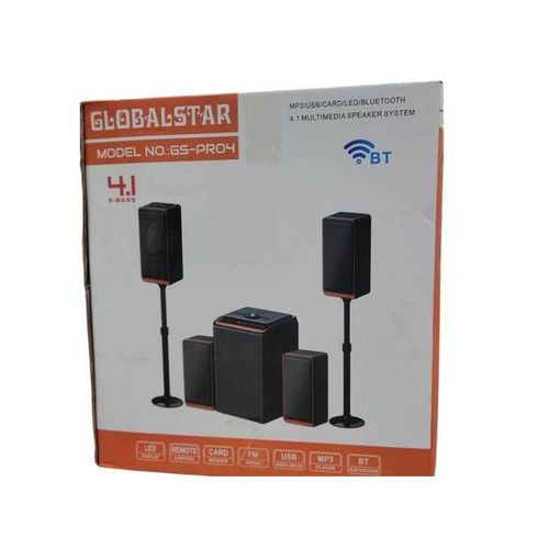 Globalstar 4.1 Multimedia Speaker With A Fashionable Design And Extra Bass - Multicolor
