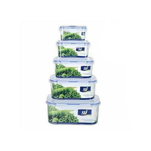 5 Piece Airtight Food Storage Containers Tins With Lids,Multi-Colours.