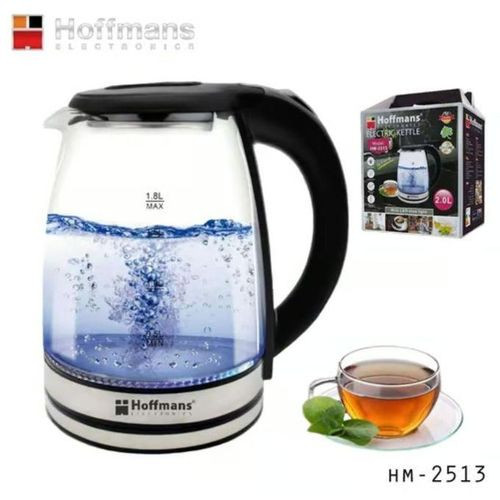 Hoffmans Electric Glass Kettle 2L- Black
