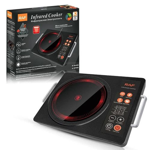 RAF Infrared Electric Cooker Touch Operated With Digital Led Display Cooks With All Saucepans-Multicolours