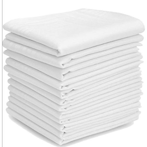 Cotton Handkerchiefs,12 Pieces, White
