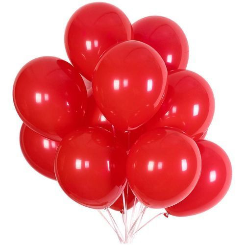 Balloons, 100 Pieces, Red