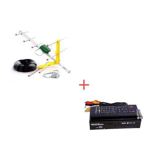 Pack Of Free To Air Decoder+Antenna-Black/ Silver..