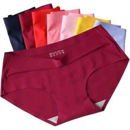 Ice Silk Seamless Comfy Panties,5 Pcs - Assorted Color