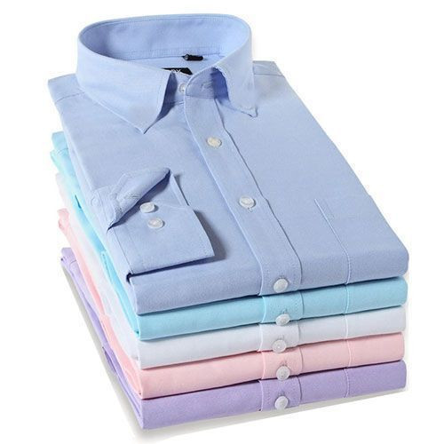 Men's Cotton Shirts Long Sleeve 5 Pieces - Multicolor(S,M,L,XXXL)