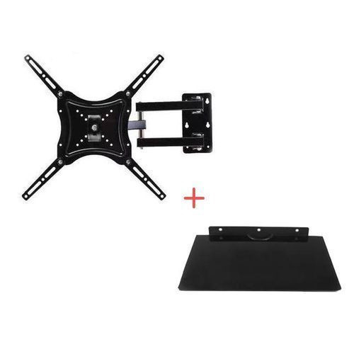 Home Design Pack Of TV Wall Mount+Decoder Or DVD Mount-Black