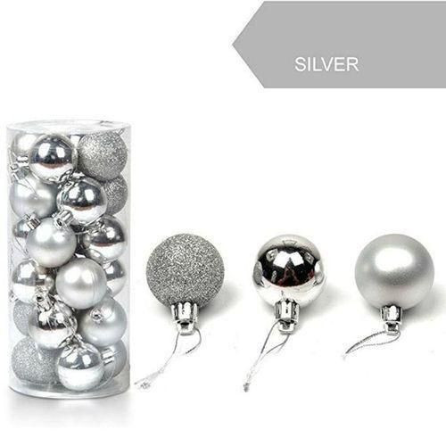 Christmas Tree Decorating Balls Ornament 20pcs - Silver