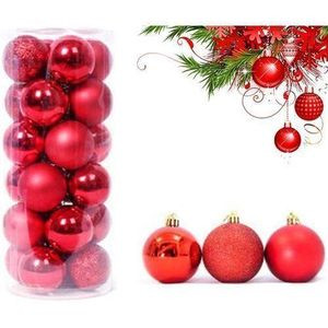 Christmas Tree Decoration Balls 20 Balls Pendant - Red