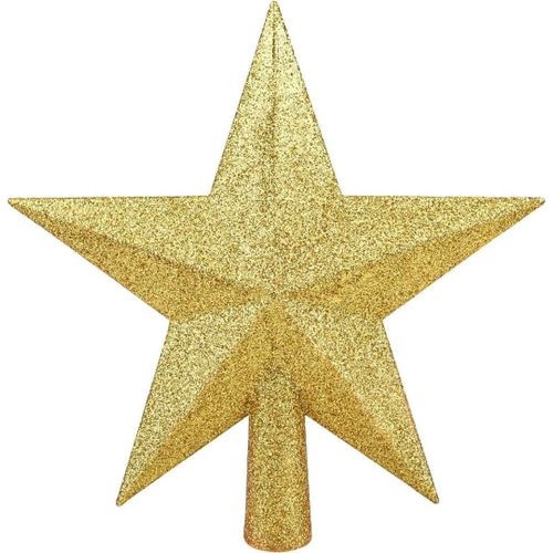 Xmas Tree Decor Star Tree Topper- Gold/Red