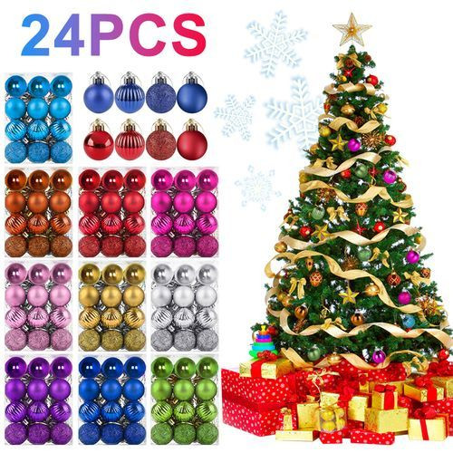 2021 Christmas Tree, Lights and 24 Balls - Green (210cm)