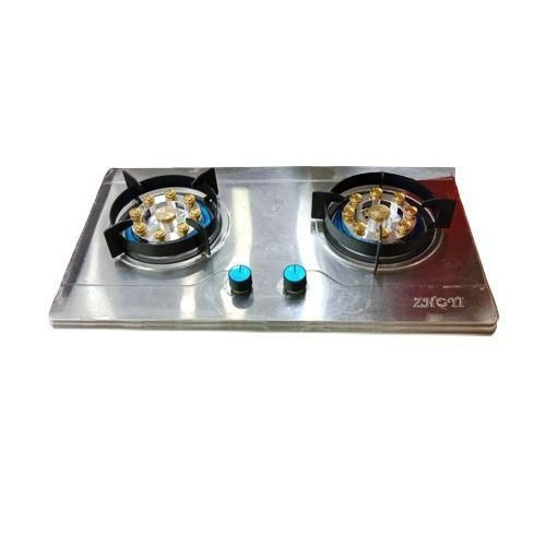 New Technology Gas Stove With 2 Burners-Silver