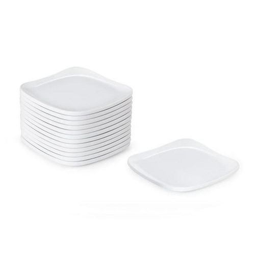 12 Pieces Quality Multifunctional Melamine Plates-White