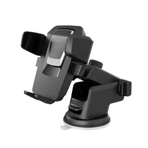 Car Desktop Phone Holder With Silicone Stand - Black