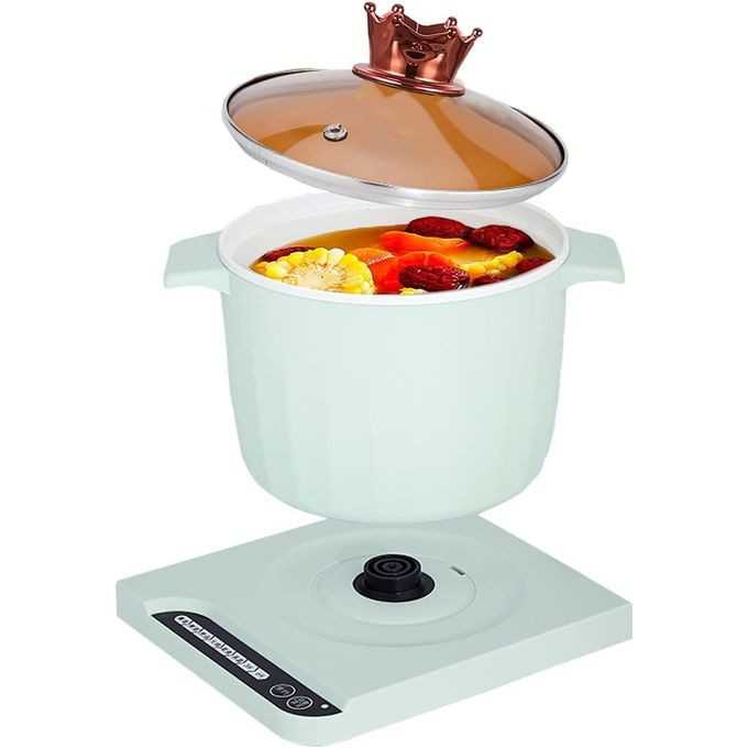 Electric Hot Pot Of 1.5 Liters For Fast Cooking Rice And Other Foods-Multicolours