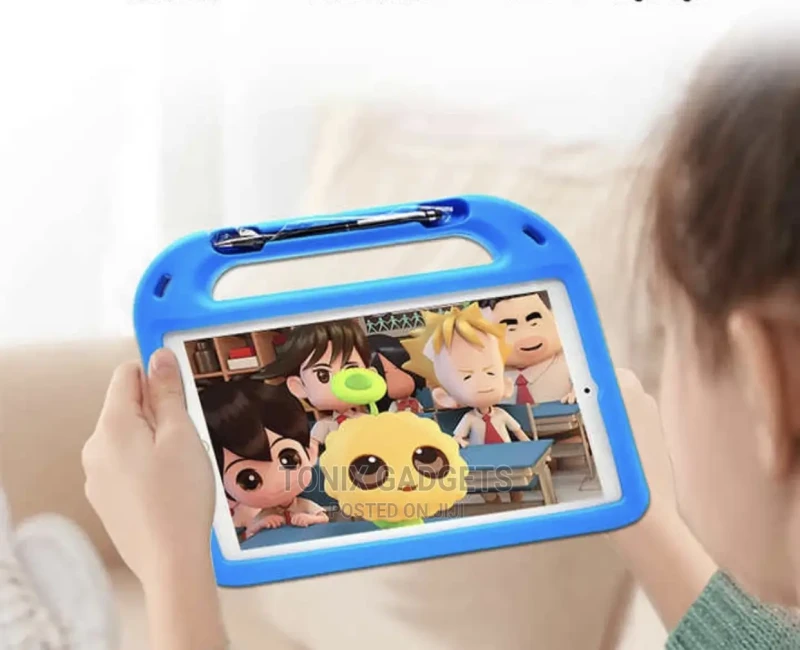 BEBE TAB B2050 Kids Tablet - 10" - 256GB ROM + 6GB RAM- Dual Sim- 4000mah, Free Gift - Blue