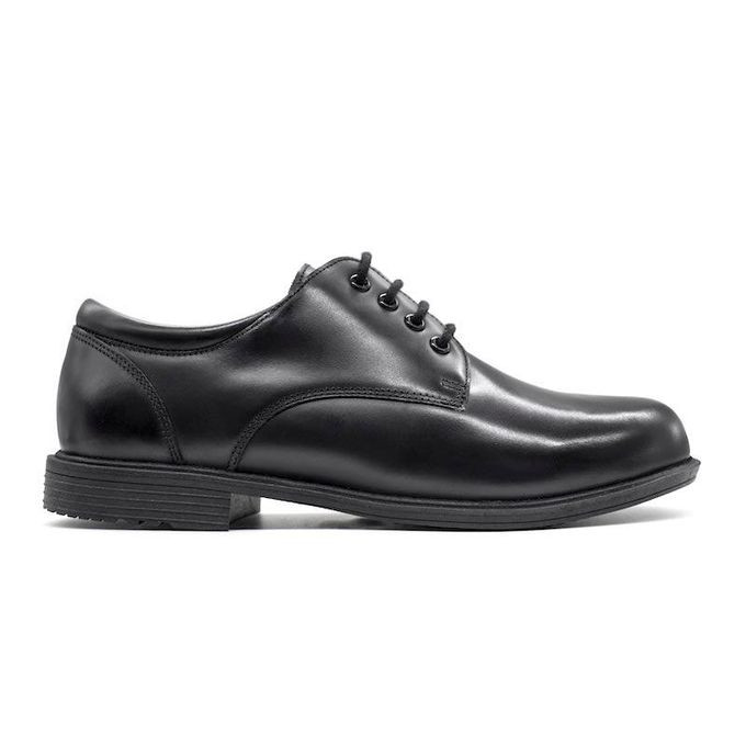 UMOJA Studeez Leather School Shoes - Taji Lace Black