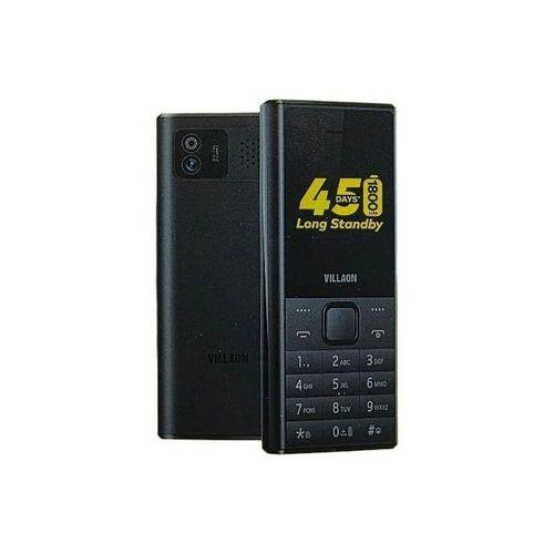 VILLAON V201 Triple SIM Feature Phone with 1.77" Display, USB Type-C, FM Radio, Camera & 1800mAh Battery – Black