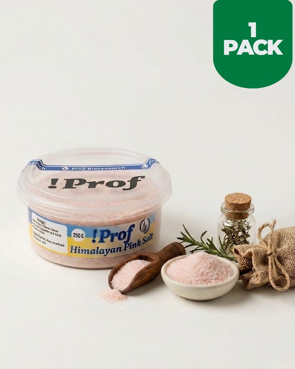 Prof Himalayan Pink Salt 205g – 100% Pure, Unrefined & Mineral-Rich Natural Sea Salt | Ideal for Cooking, Seasoning, Detox Baths & Skincare | Vegan, Non-GMO & Additive-Free