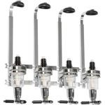 4 Bottles Beverage Bar Butler Drink & Shot Tapper dispenser Wall Mount-Silver
