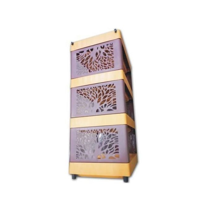 4 Stack Plastic Stackable Storage -Multicolor