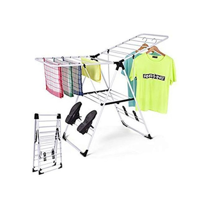 Steel Clothes Rack, Dryer. Drying, Rod, Hanger - White, Blue