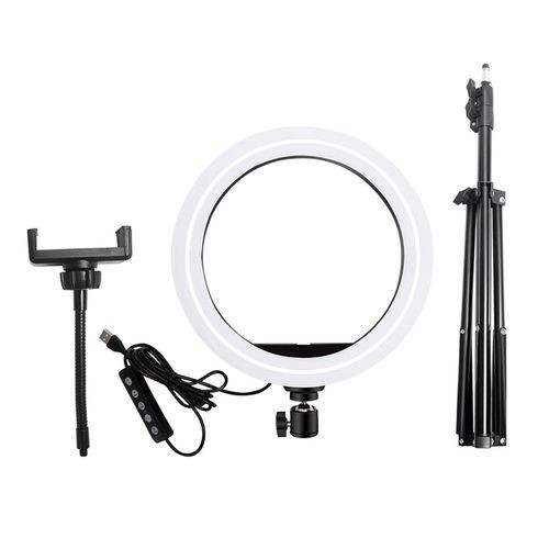 10 Inch Ring Light With No Tripod Stand - White