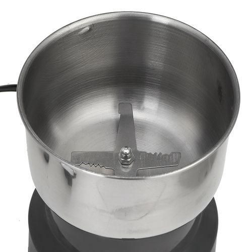 Multifunction Electric Spices Grinder Stainless Steel Portable Household Coffee Grains Cereals Dry Food Grinding Mill Crusher Kitchen Gadget - Silver