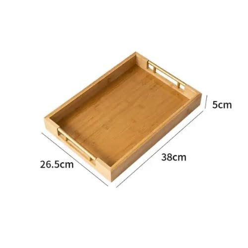 3Pc Bamboo Trays - Brown