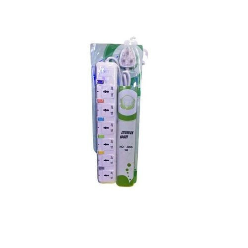 G & T 6 Way Universal Heavy Duty Extension Cable - White