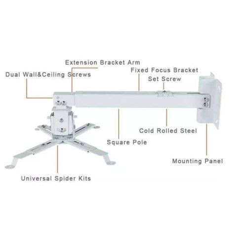 Projector Ceiling Mount White Adjustable Projector Ceiling Mount