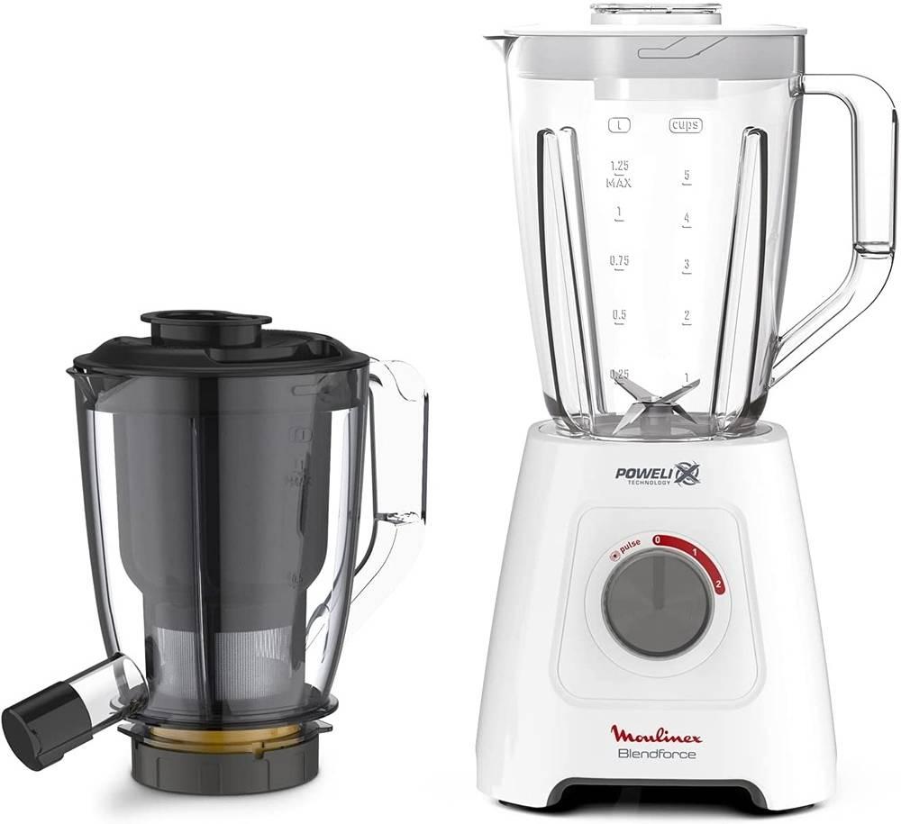 MOULINEX BLENDER LM423127 600 W 2L Plastic Jug 2 Attachments (Grinder C Chopper)