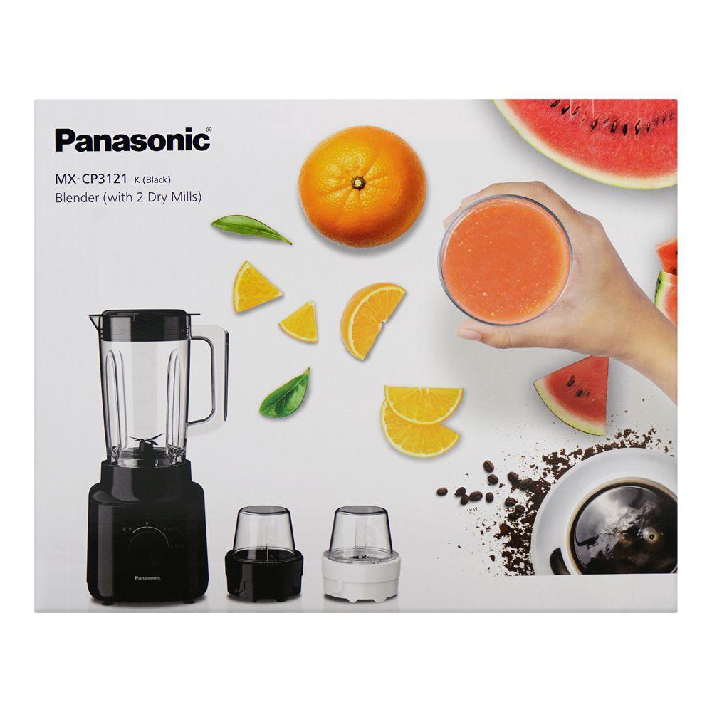 PANASONIC BLENDER MXCP3121KTZ 450W Blender 1.45L Plastic Jar + 2 Dry Mills (50g)
