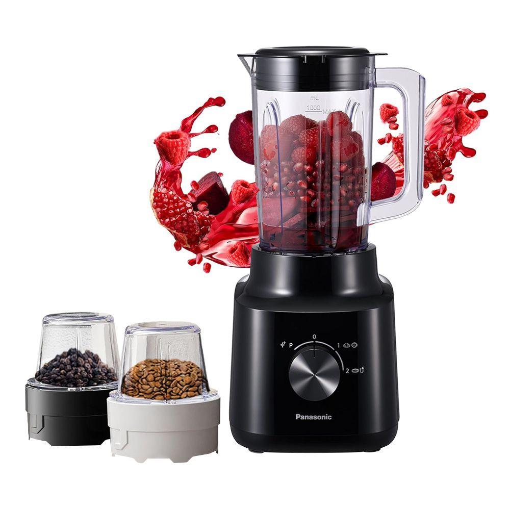 PANASONIC BLENDER MXMG54C1KTZ 800W 1.5L Glass Jug + 2 x Attachments (Dry Mill(50g)+Chopper(200g)) 3in1