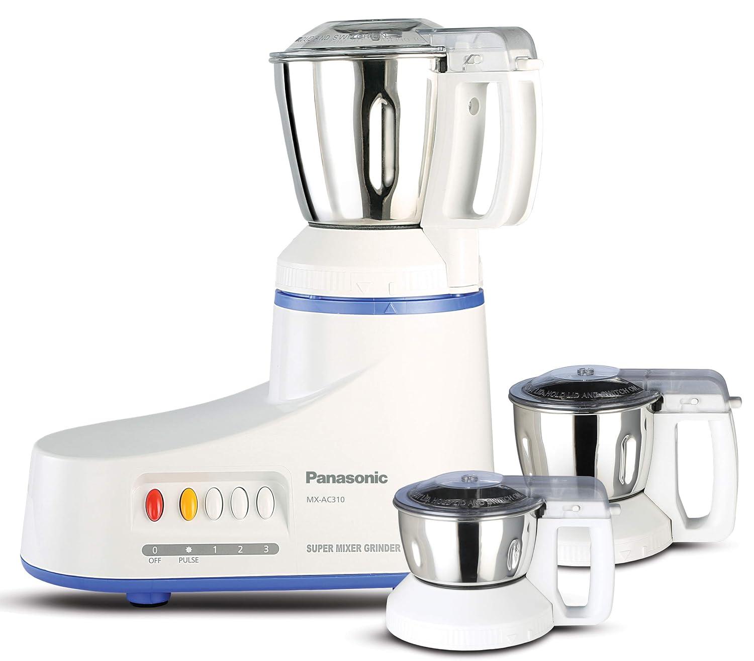 PANASONIC MIXER GRINDER MXAE465RTZ 4 Jars 2000W 3 x Stainless Steel Jars + Plastic Juicer Jar
