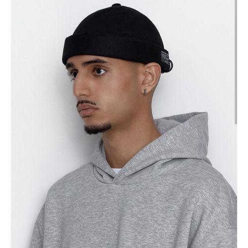 Brimless, SnapBack Caps- Black