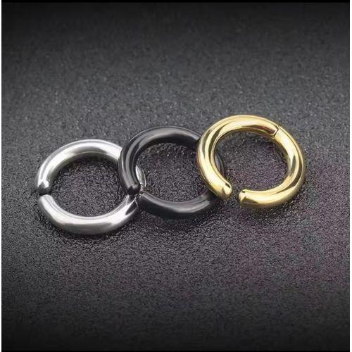 Men's Clip On Earrings - Black