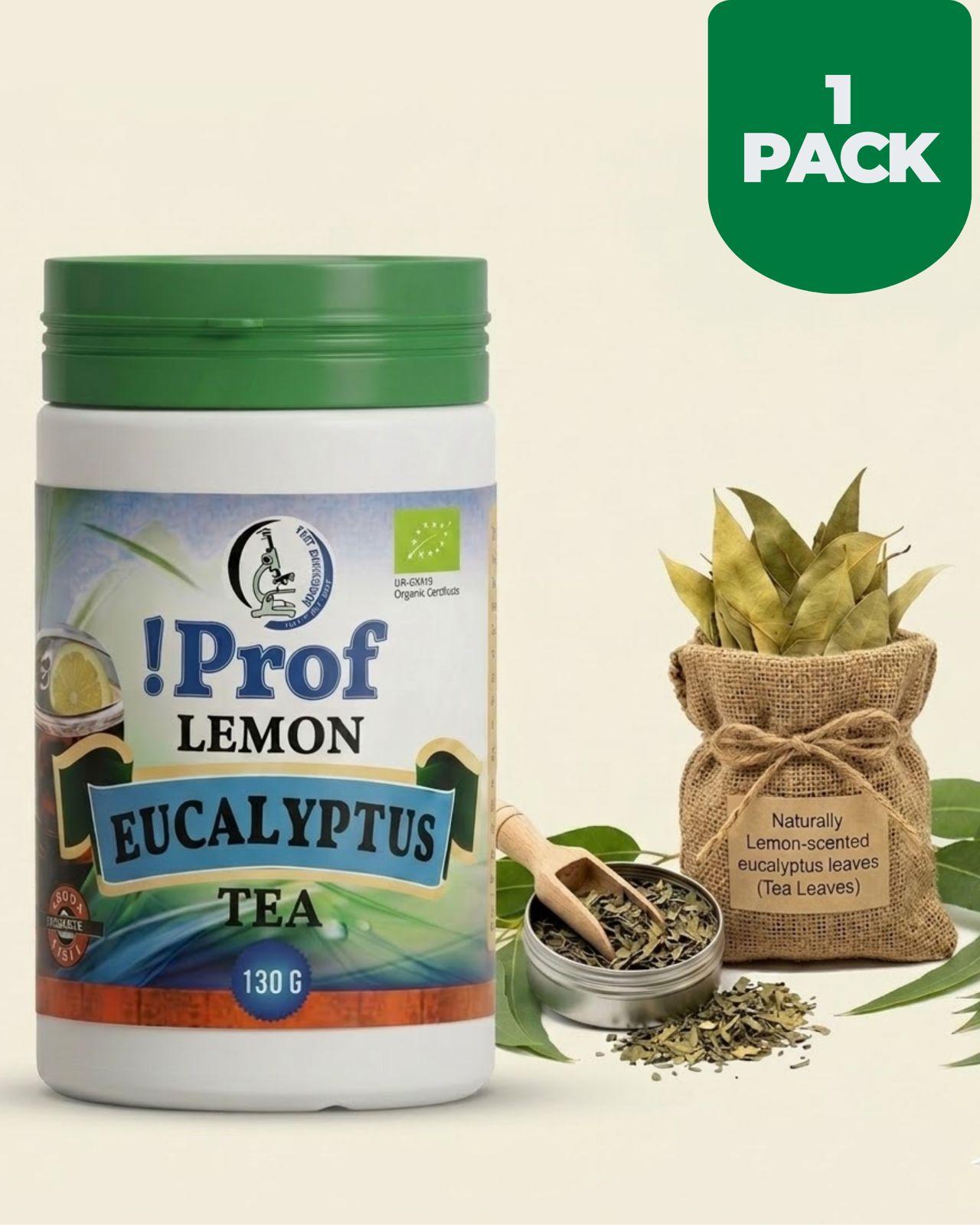 Prof Eucalyptus Lemon Tea 130g – Natural Herbal Tea (Corymbia citriodora) – Supports Immunity, Respiratory Health, Detox & Relaxation – Calming, Anti-Inflammatory & Antioxidant Herbal Infusion