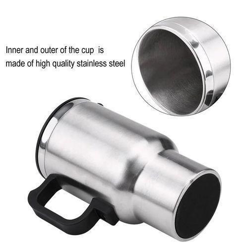 Car Kitty Travel Coffee Cup 12V Electric Heating Mug Stainless Steel Insulation Electric Car Coffee Mug